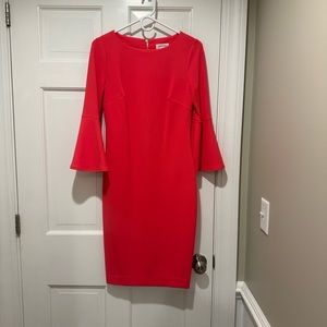 Calvin Klein Sheath Dress with Bell Sleeves - Size 4